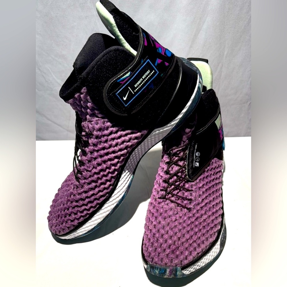 Nike Black and Purple Athletic Shoes